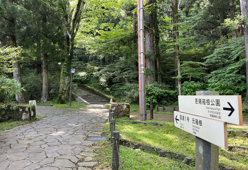 箱根公園方面の案内板