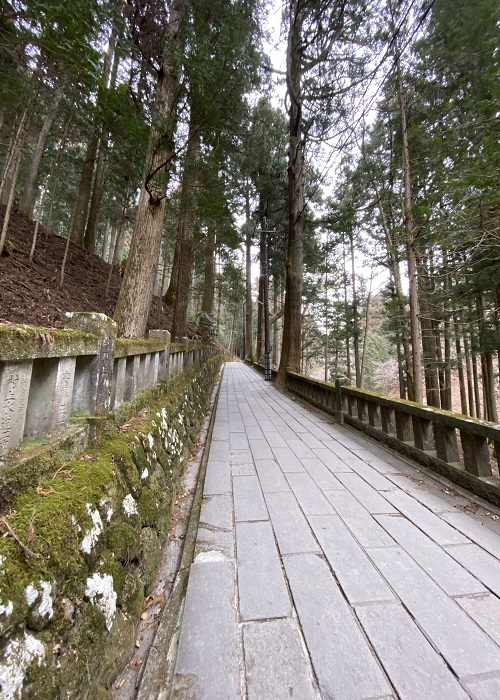 真っすぐ伸びる石畳の参道