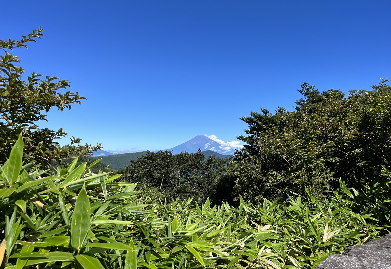 小さく富士山が見える