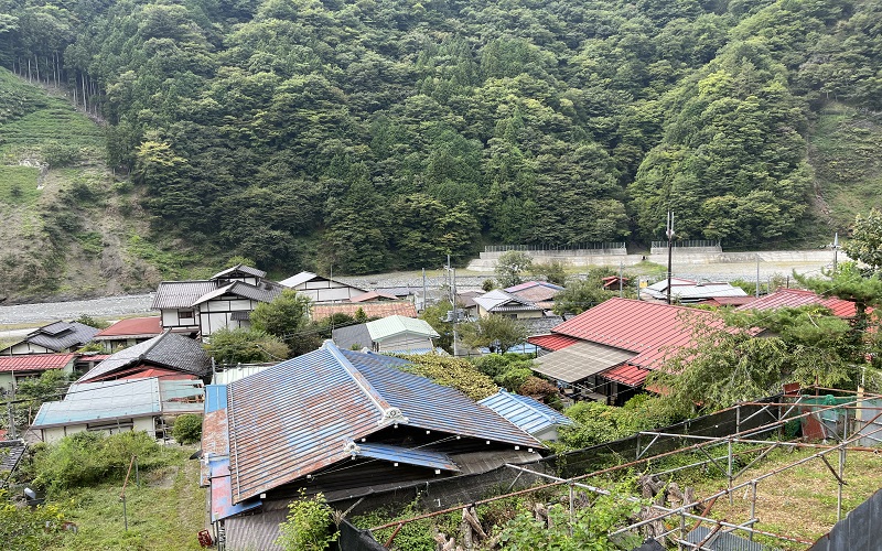 奈良田の里並