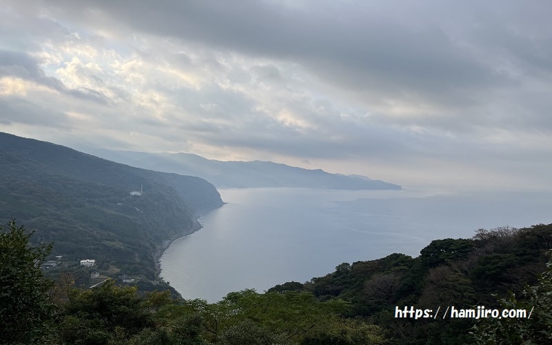 碧の丘からの伊豆半島沿岸沿いの景色