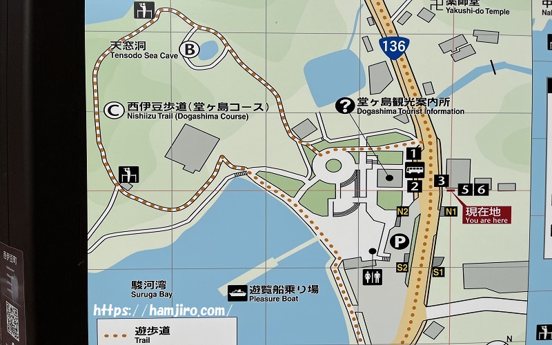 堂ヶ島エリアの地図