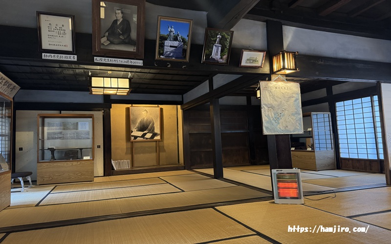 吉田松陰ゆかりの品物がある畳部屋