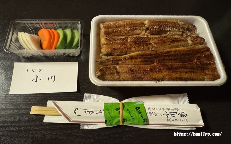 焼き目がおいしそうなうなぎ弁当