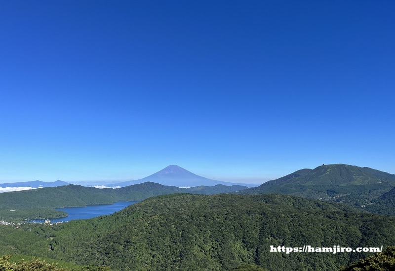 富士山と芦ノ湖の眺望