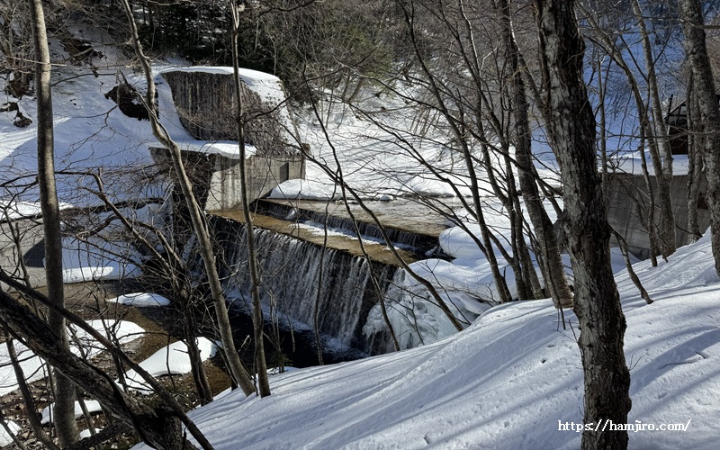冬の奥鬼怒第三砂防ダム