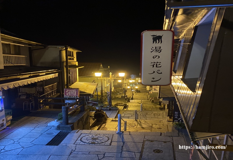 人気がない夜の石段