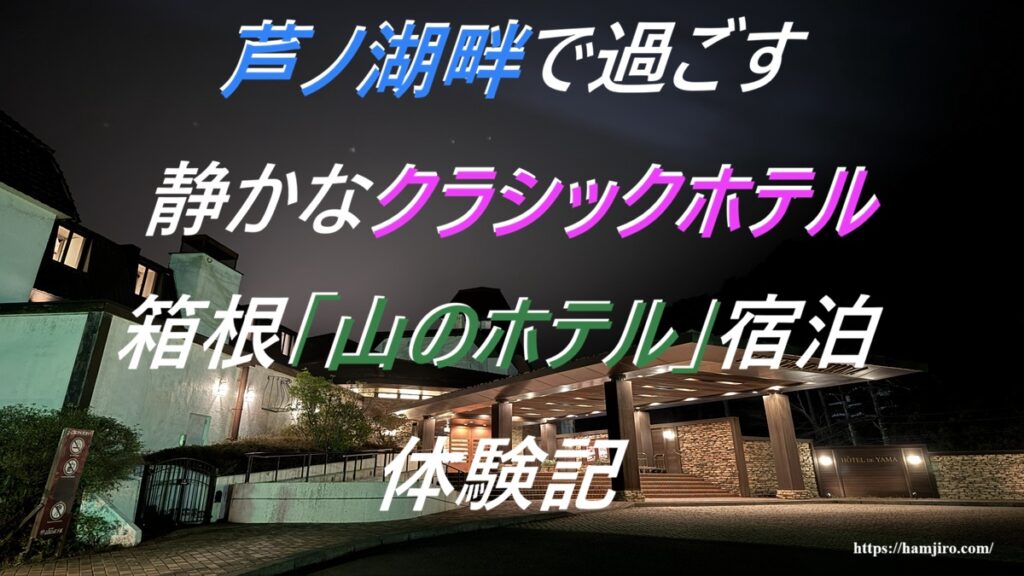 小田急山のホテルエントランスの夜景