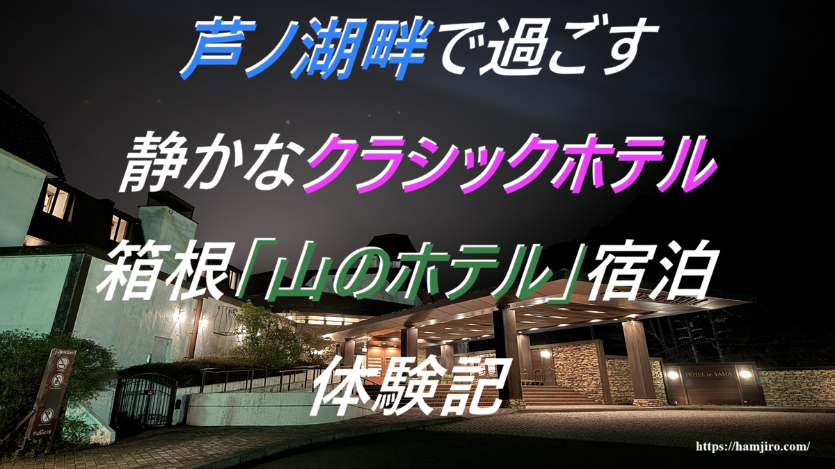 小田急山のホテルエントランスの夜景