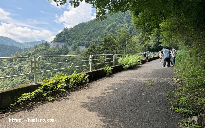 道路上にあるレインボーブリッジ展望所