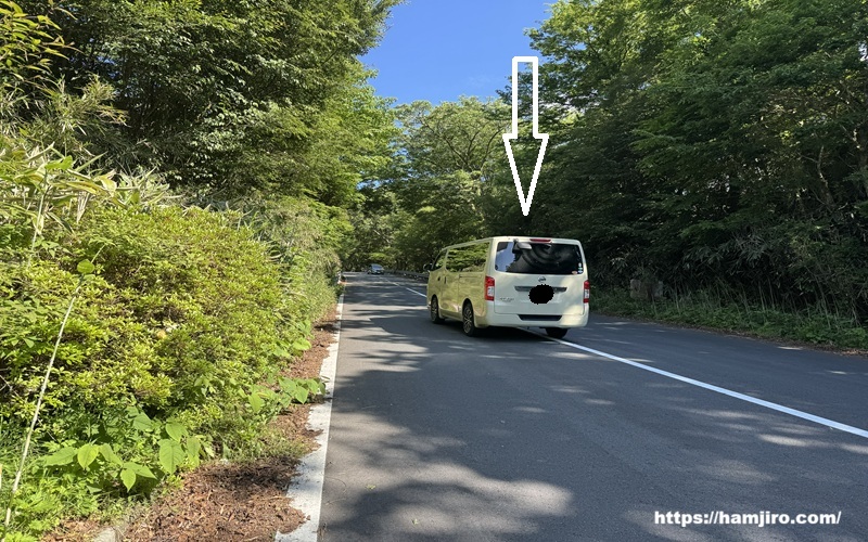 自分の脇を通過したときのキャラバン