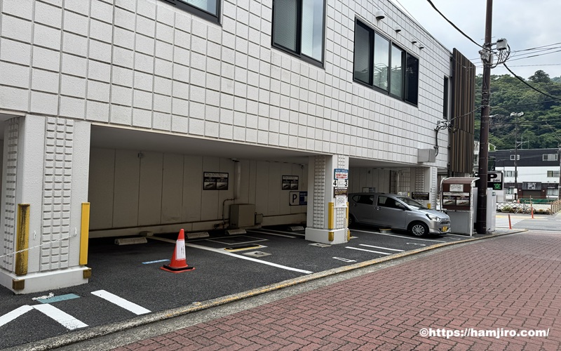 シンコウパーク箱根湯本駐車場内の様子