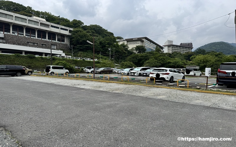 箱根臨時駐車場 第1駐車場の駐車場内の様子