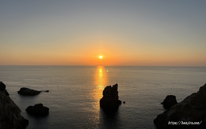 夕陽日本一の風景