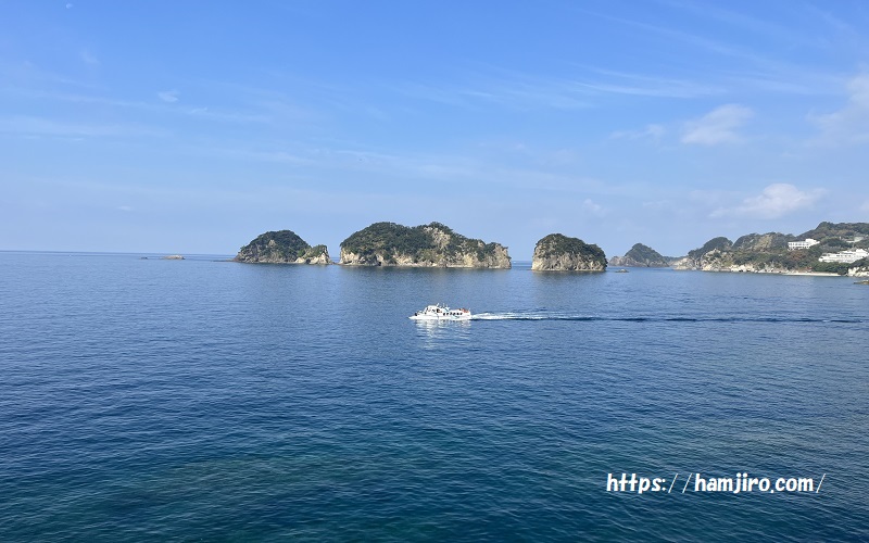 遊覧船や三四郎島の絶景