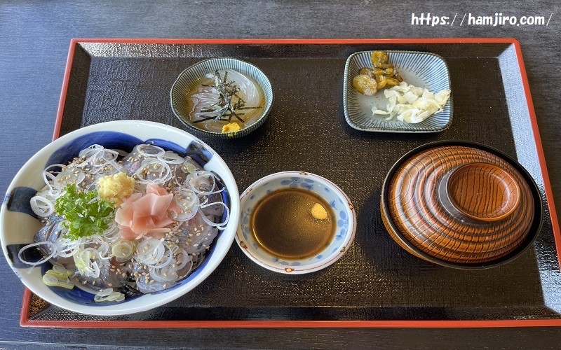 鯵の柚子味丼定食
