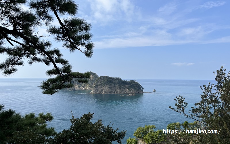 展望台から見える中ノ島と象島