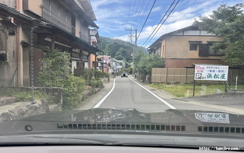 畑宿寄木周辺の激狭区間